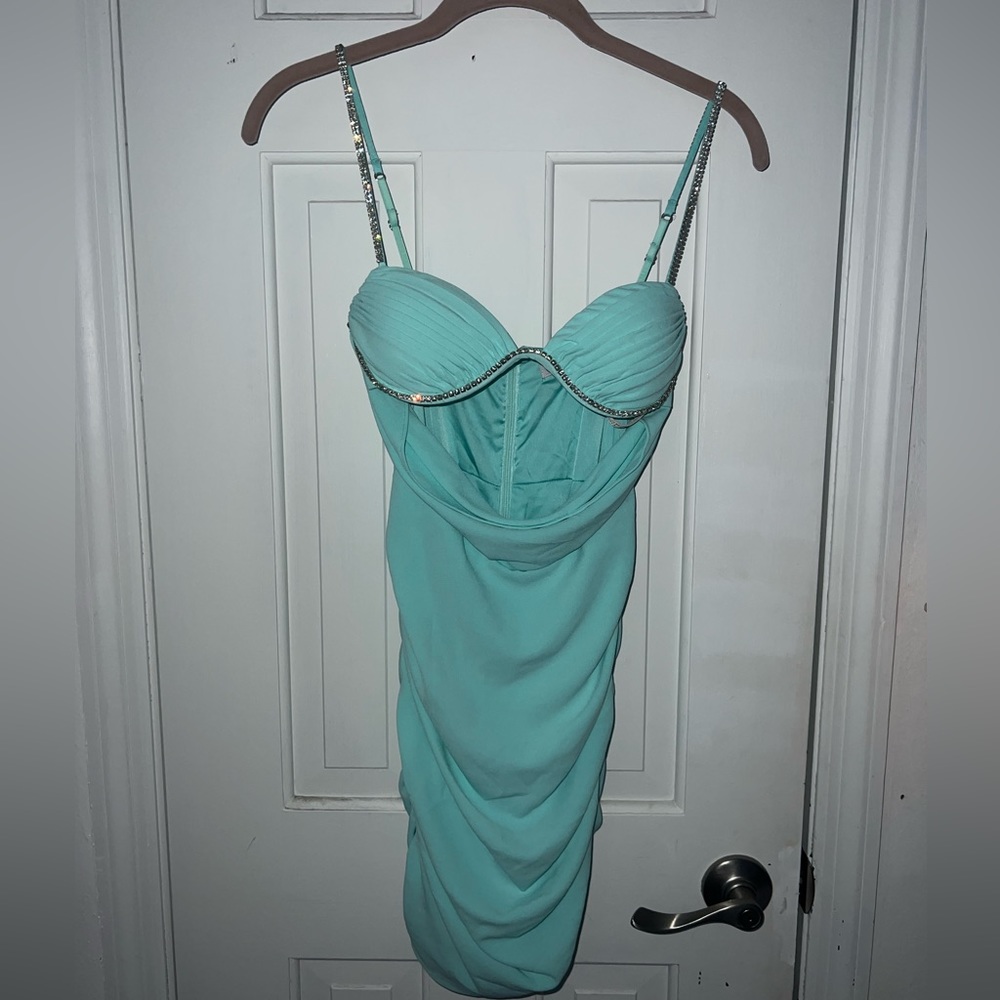 NWT OH Polly dress mini blue sparkle